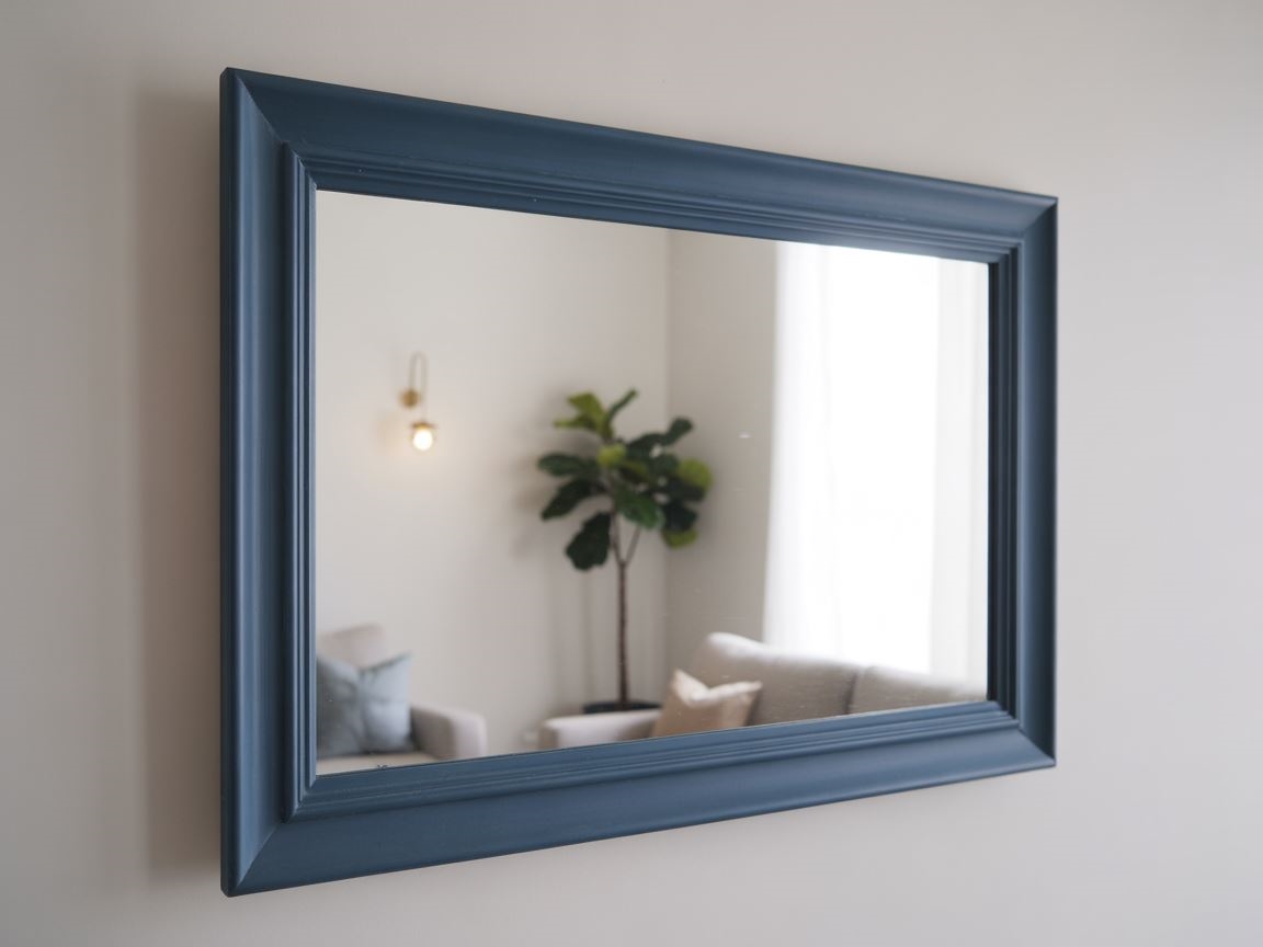 minimalistyczny wystrój z lustrem